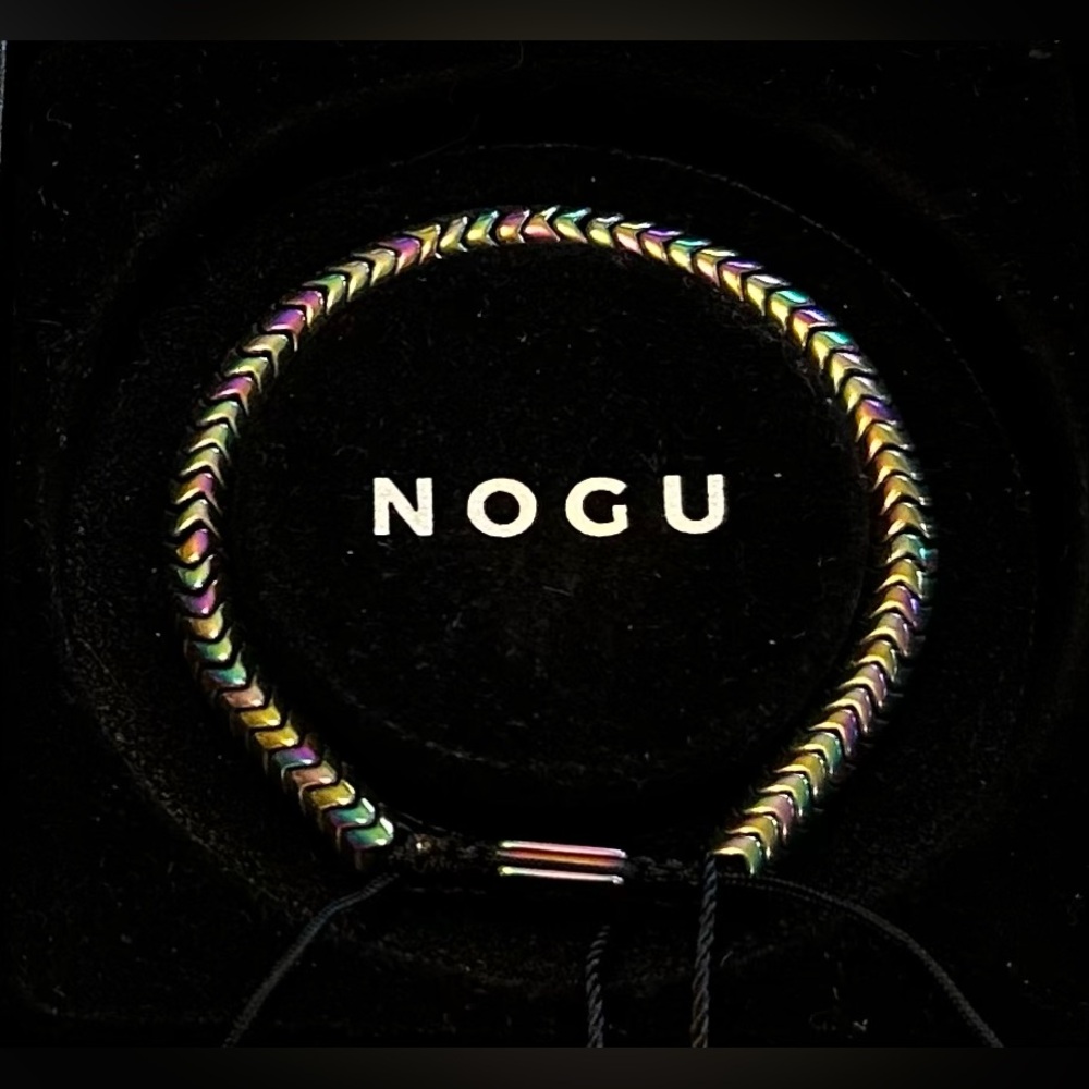 🌈🌈 Serpentine Rainbow Hematite x Unicorn Silver Double Wave Bracelet 🌈🌈